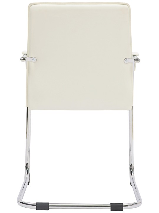 Conjunto de 2 cadeiras para visitantes em couro artificial Tira, branco