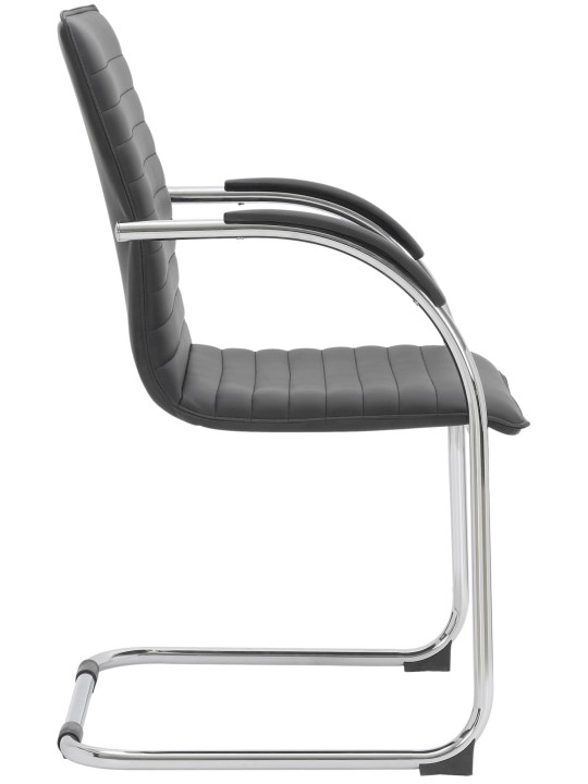 Conjunto de 2 cadeiras para visitantes em couro artificial Tira, preto