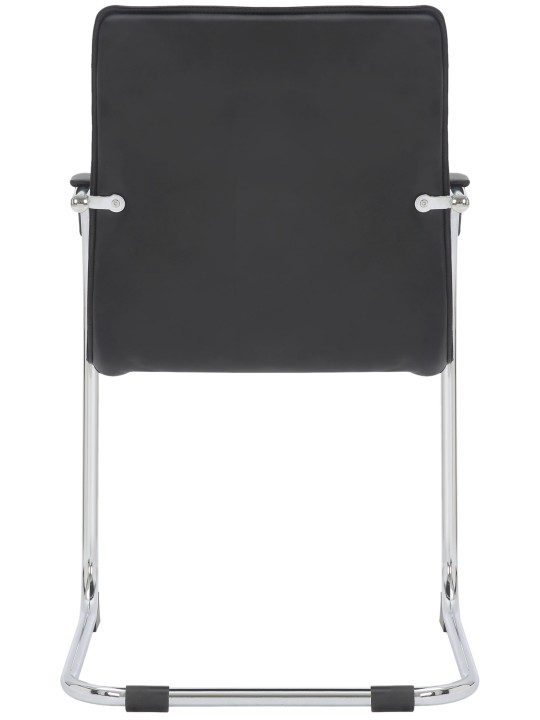 Conjunto de 2 cadeiras para visitantes em couro artificial Tira, preto