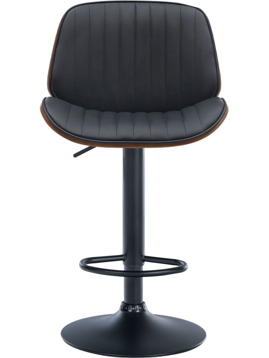 Banqueta alta Nova couro sintético, nogueira/preto