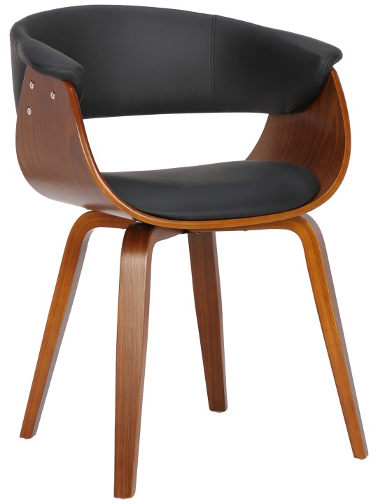 Conjunto de 2 cadeiras Bruce couro sintético nogueira, preto Conjunto de 2 cadeiras Bruce couro sintético nogueira, preto