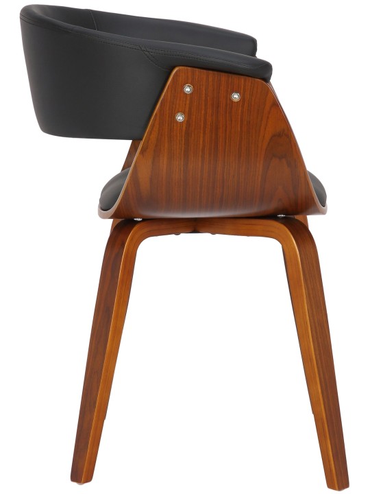 Conjunto de 2 cadeiras Bruce couro sintético nogueira, preto Conjunto de 2 cadeiras Bruce couro sintético nogueira, preto