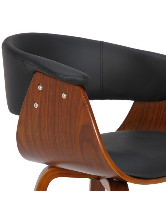 Conjunto de 2 cadeiras Bruce couro sintético nogueira, preto Conjunto de 2 cadeiras Bruce couro sintético nogueira, preto