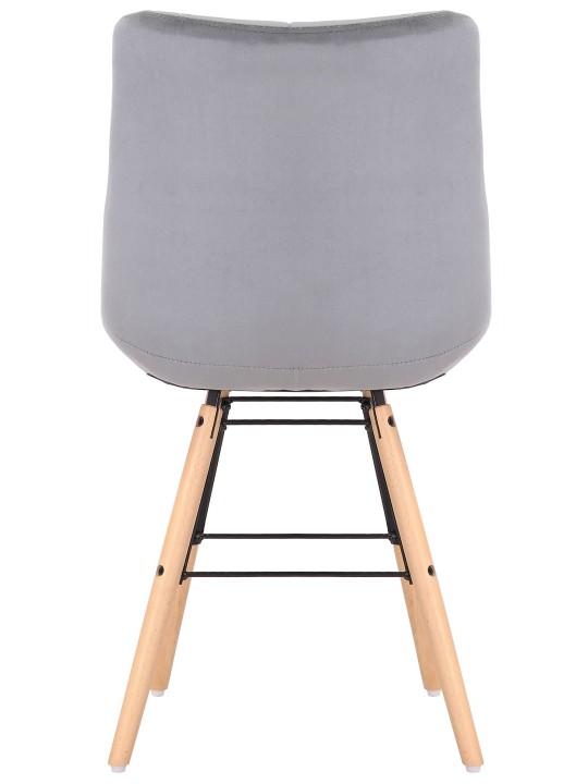 Cadeira Leni veludo, cinza