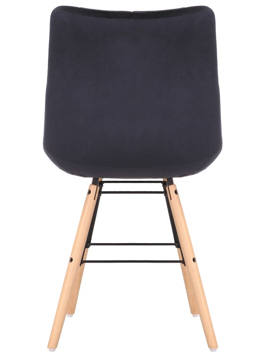 Cadeira Leni veludo, preto