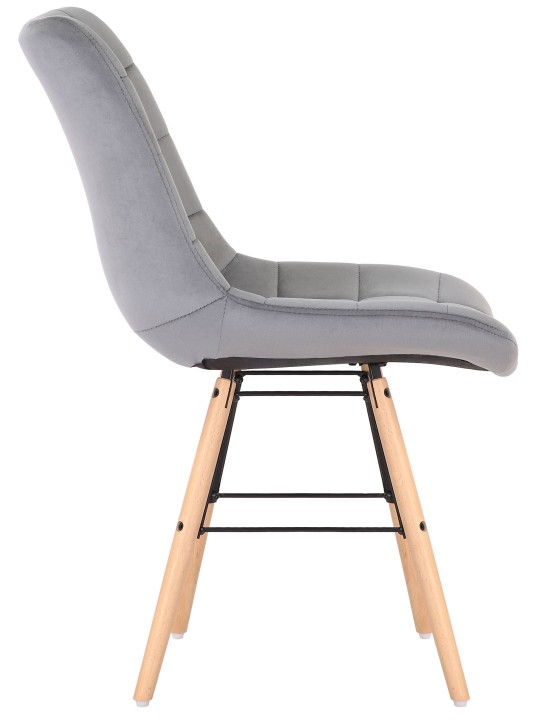 Conjunto de 2 cadeiras Leni veludo, cinza Conjunto de 2 cadeiras Leni veludo, cinza