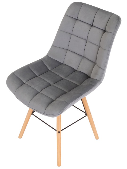 Conjunto de 2 cadeiras Leni veludo, cinza Conjunto de 2 cadeiras Leni veludo, cinza