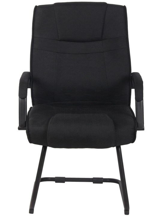 Cadeira para visitantes tecido Átila, preto/preto