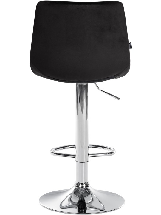 Banco de bar Jerry Velvet Chrome, preto