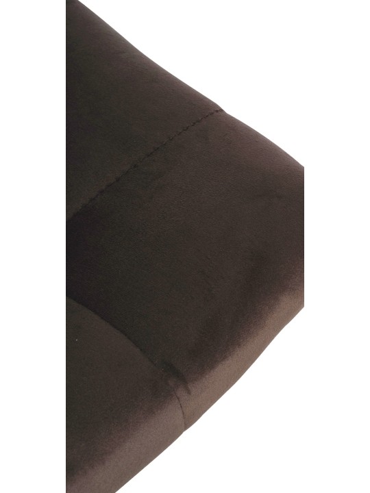 Banco de bar Jerry Velvet Chrome, castanho