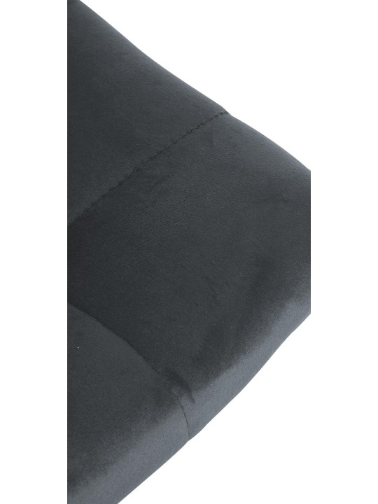 Banco de bar Jerry Velvet Chrome, cinza escuro