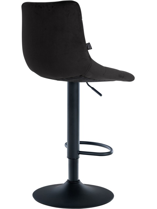 Banqueta alta Jerry veludo, preto