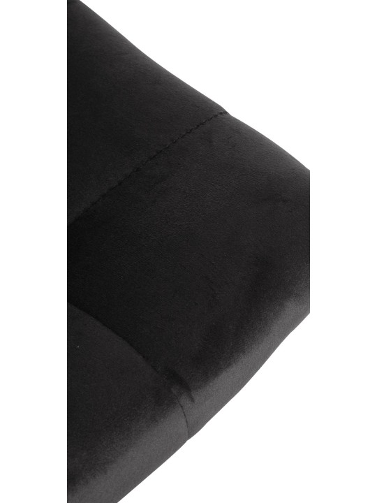 Banqueta alta Jerry veludo, preto