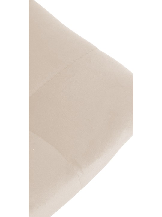 Banqueta alta Jerry veludo, creme
