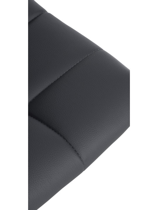 Banqueta alta Jerry couro sintético cromado, cinza