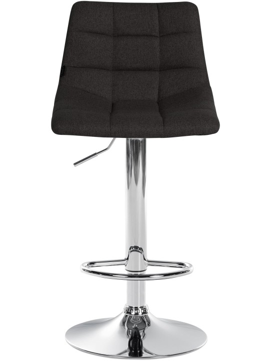 Banqueta alta Jerry tecido cromado, preto