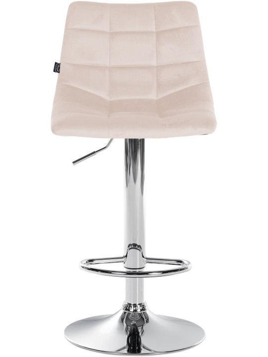 Banco de bar Jerry Velvet Chrome, bege
