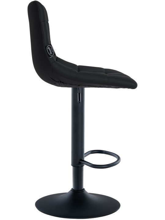 Banqueta alta Jerry couro sintético, preto