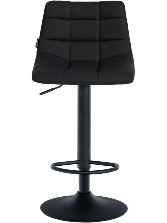 Banqueta alta Jerry couro sintético, preto