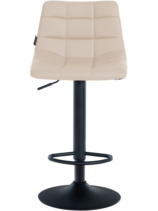 Banqueta alta Jerry couro sintético, creme