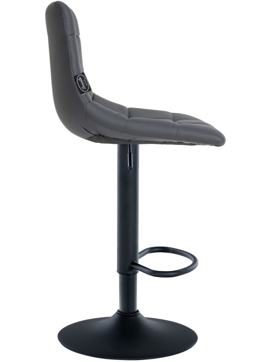 Banqueta alta Jerry couro sintético, cinza Banqueta alta Jerry couro sintético, cinza