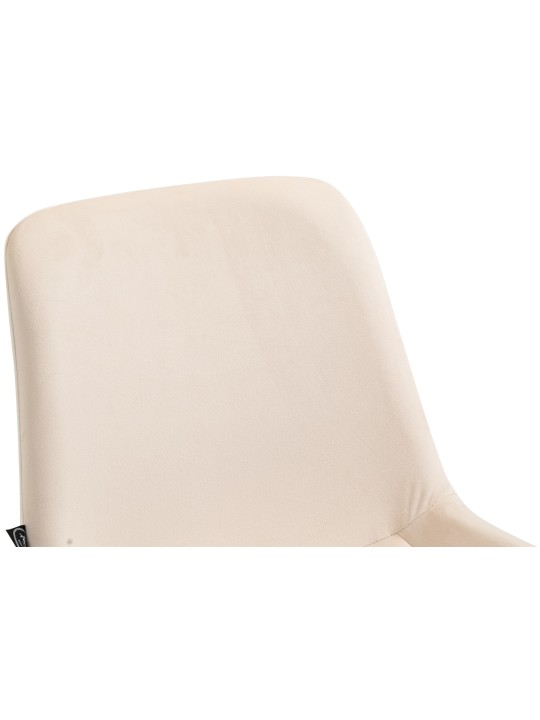 Conjunto de 4 cadeiras de jantar Victoria em veludo, creme