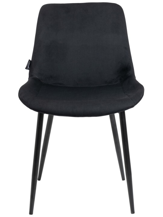 Conjunto de 4 cadeiras de jantar Victoria em veludo, preto