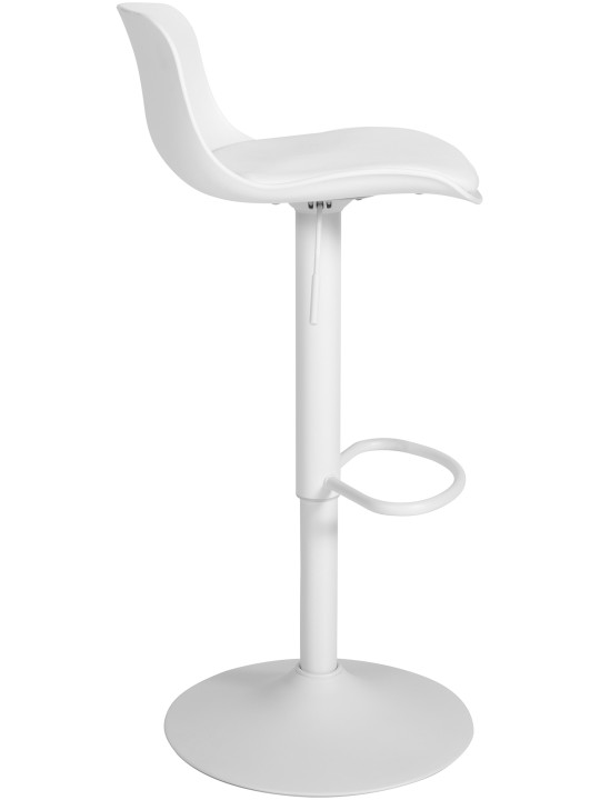 Banqueta alta Almada pele sintética, branco