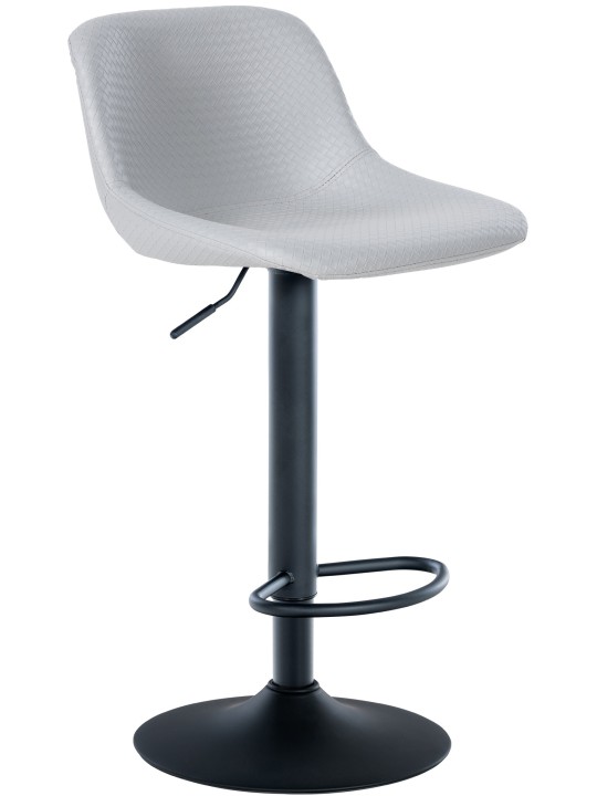 Banqueta alta Loft em pele sintética, cinza