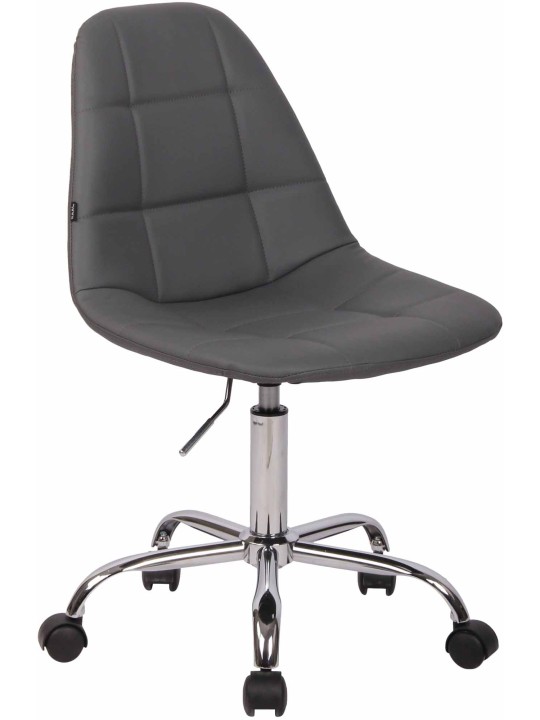 Cadeira de escritório Reims pele sintética, cinza