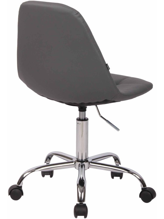 Cadeira de escritório Reims pele sintética, cinza