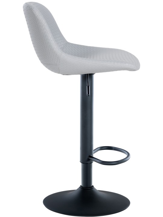Banqueta alta Loft em pele sintética, cinza