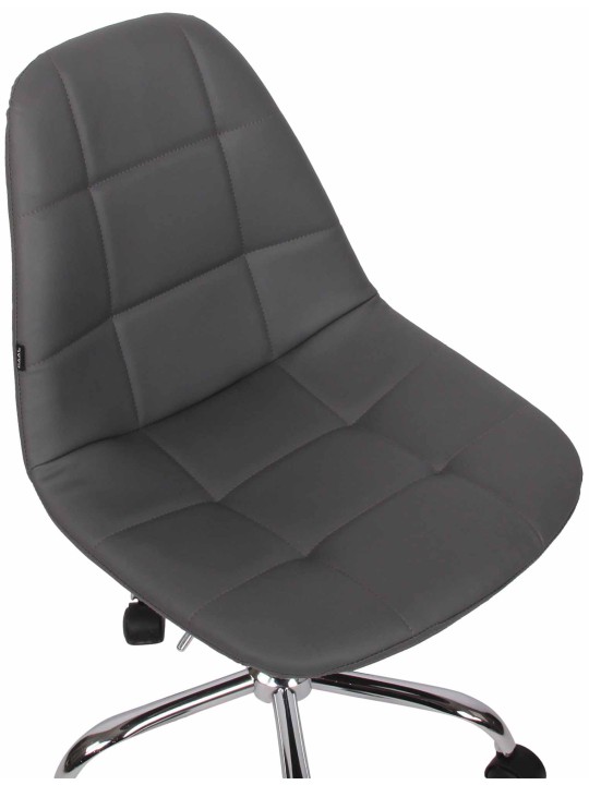 Cadeira de escritório Reims pele sintética, cinza