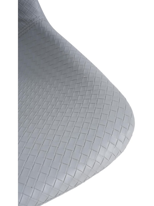 Banqueta alta Loft em pele sintética, cinza