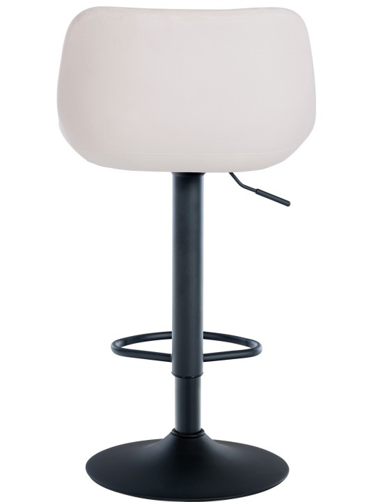 Banqueta alta Loft veludo, creme