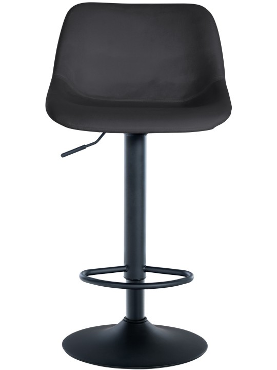 Banqueta alta Loft veludo, preto