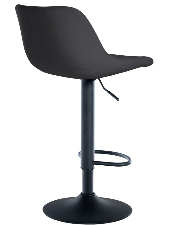 Banqueta alta Loft veludo, preto