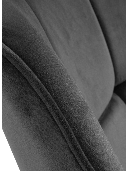 Cadeira de veludo Westport, cinza escuro