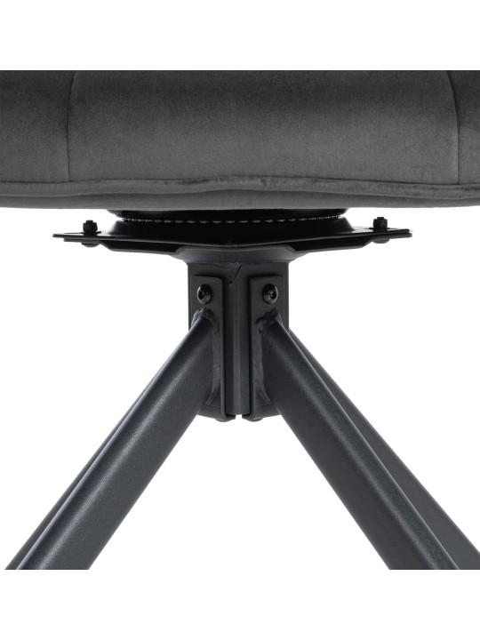 Cadeira de veludo Westport, cinza escuro