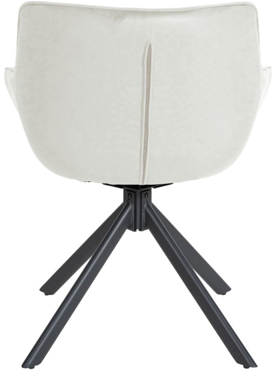 Cadeira de veludo Westport, creme