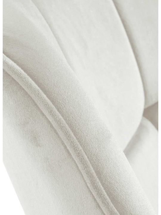 Cadeira de veludo Westport, creme