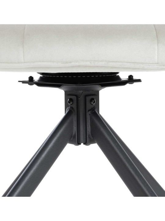 Cadeira de veludo Westport, creme