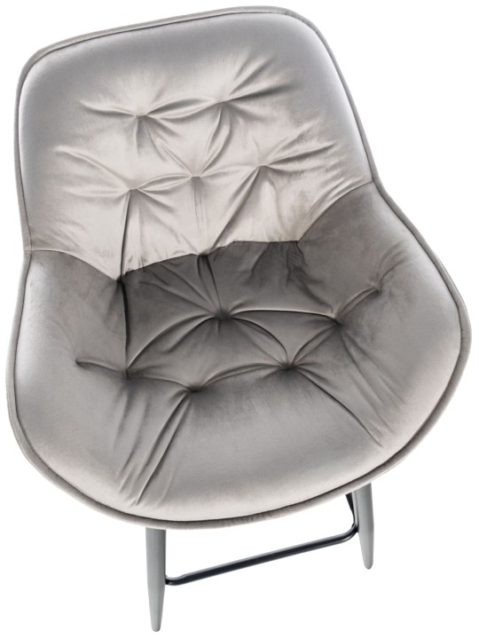 Banqueta alta Gibson 76 veludo, cinza Banqueta alta Gibson 76 veludo, cinza