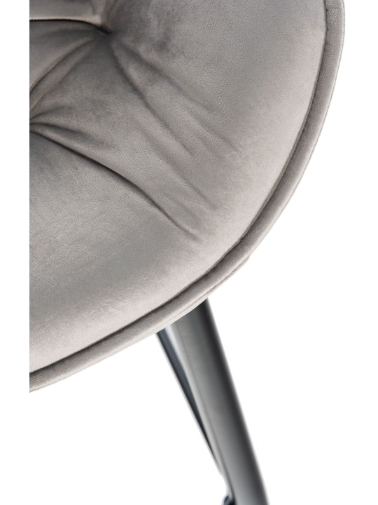 Banqueta alta Gibson 76 veludo, cinza Banqueta alta Gibson 76 veludo, cinza