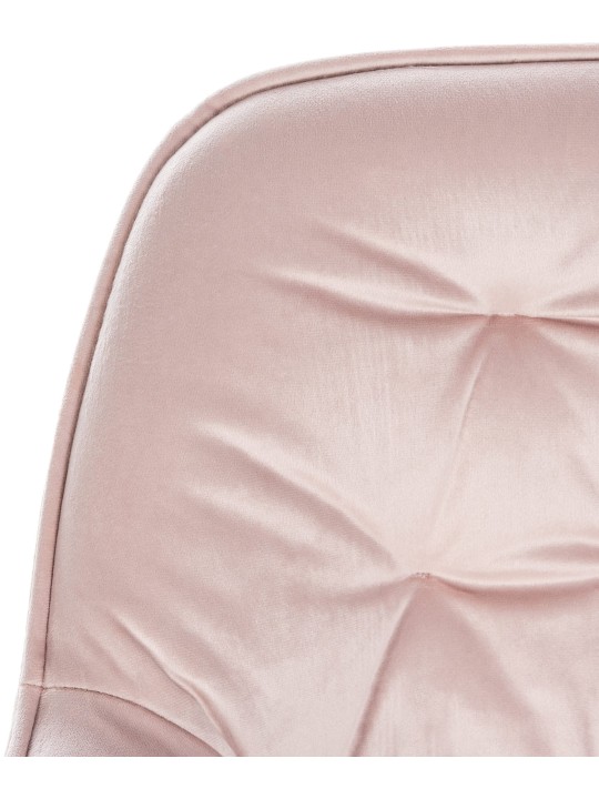 Banqueta alta Gibson 76 veludo, rosa