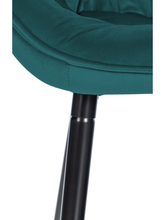 Banqueta alta Gibson 76 veludo, verde escuro