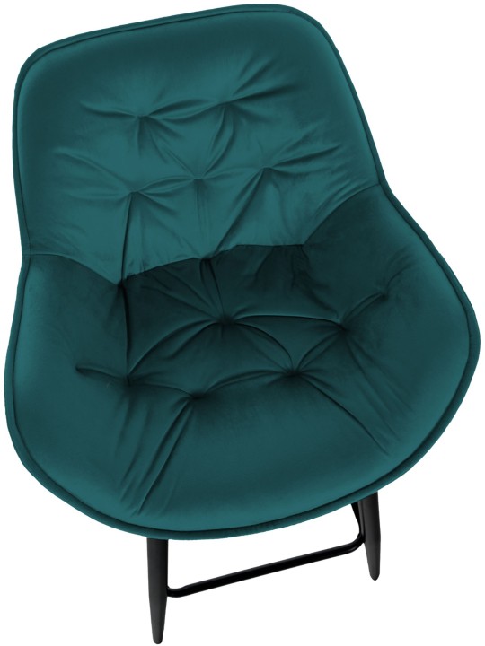 Conjunto de 2 bancos altos Gibson 76 veludo, verde escuro