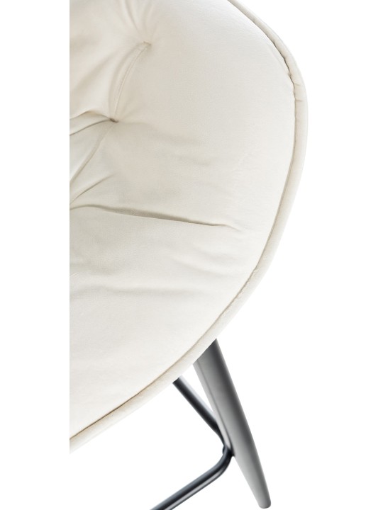 Conjunto de 2 bancos altos Gibson 76 veludo, creme