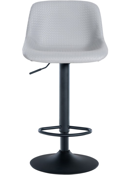 Conjunto de 2 bancos altos Loft em pele sintética, cinza Conjunto de 2 bancos altos Loft em pele sintética, cinza