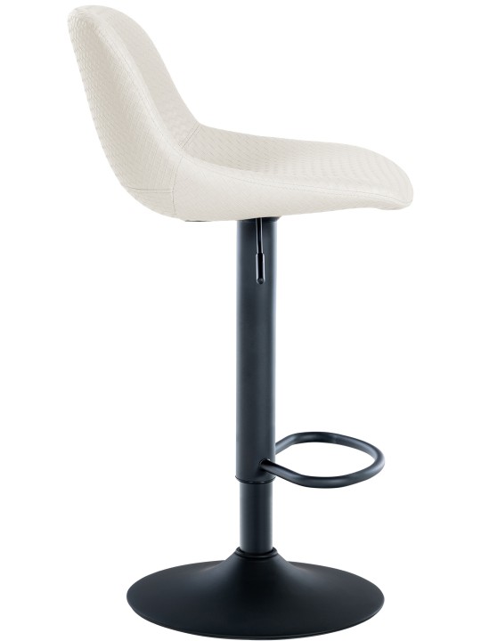 Conjunto de 2 bancos altos Loft em pele sintética, creme